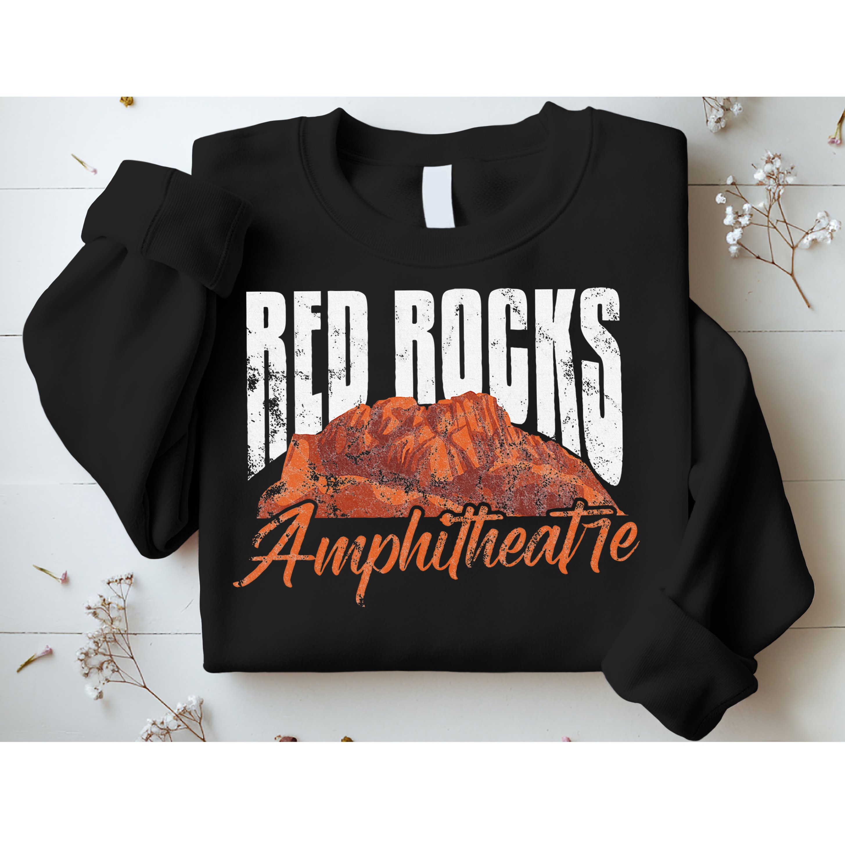 Red Rocks Amphitheatre Morrison Colorado Concerts Distressed Sweatshirt