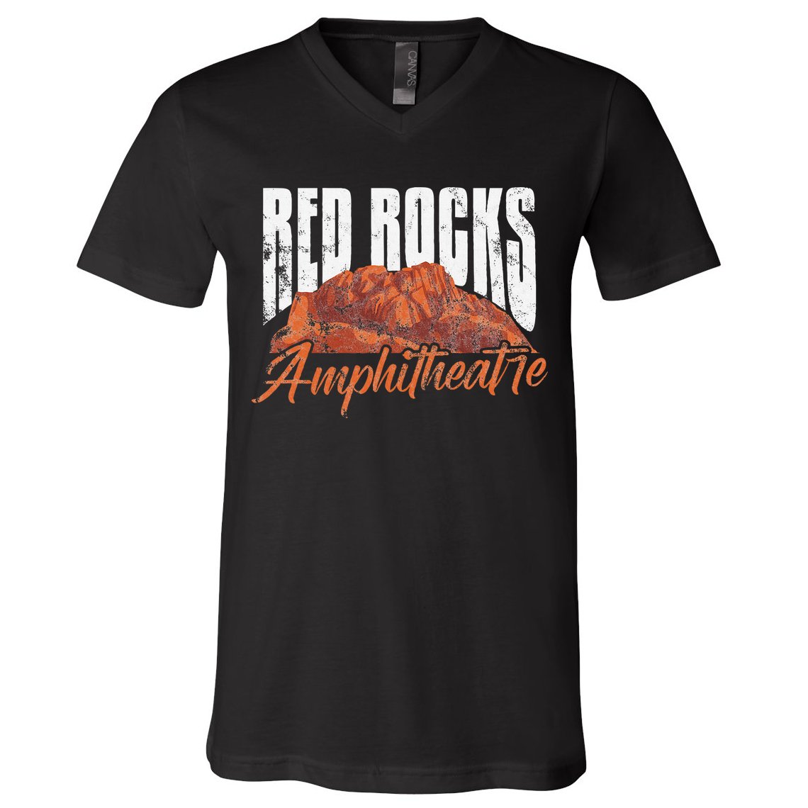 Red Rocks Amphitheatre Morrison Colorado Concerts Distressed V-Neck T-Shirt