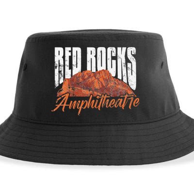 Red Rocks Amphitheatre Morrison Colorado Concerts Distressed Sustainable Bucket Hat