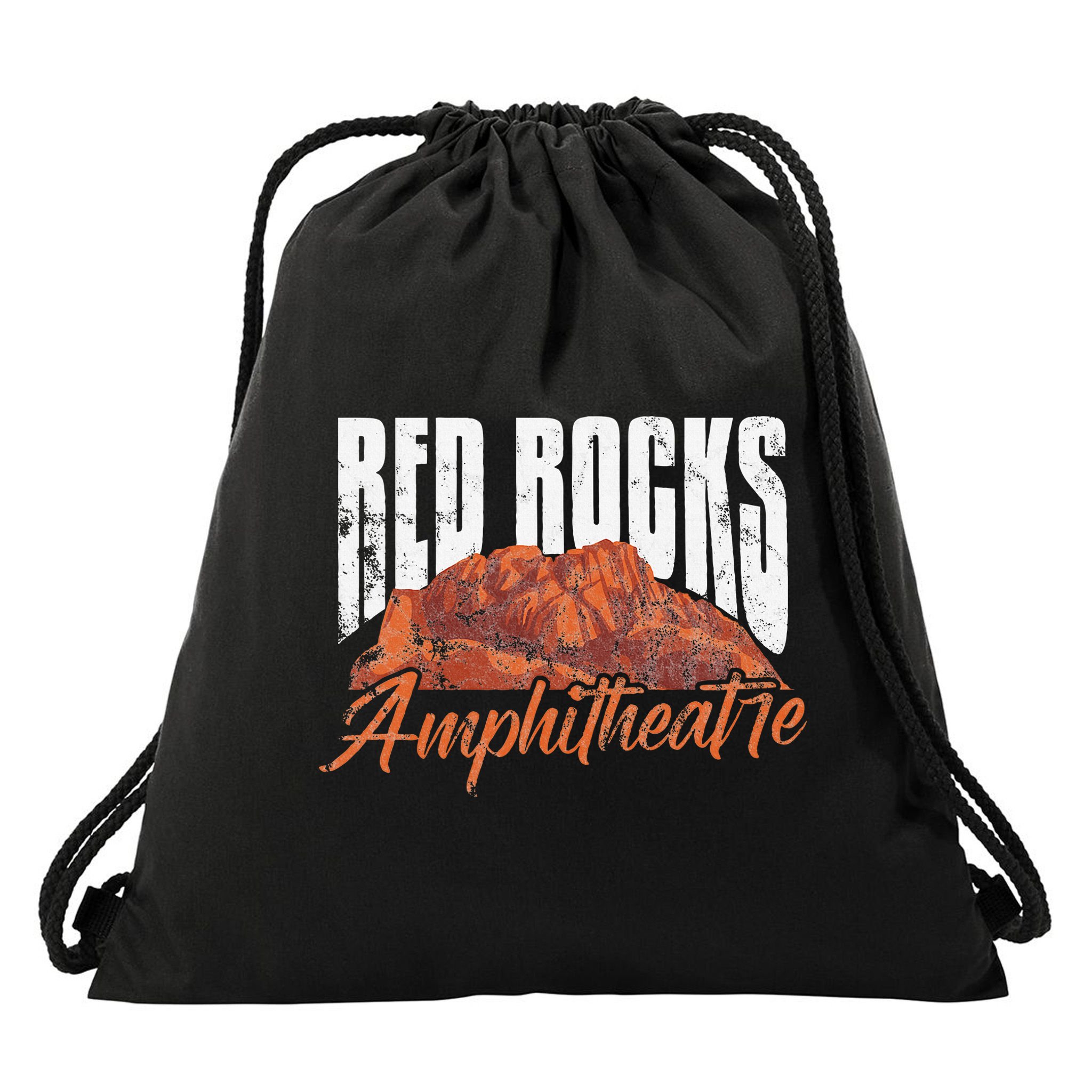 Red Rocks Amphitheatre Morrison Colorado Concerts Distressed Drawstring Bag