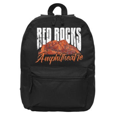 Red Rocks Amphitheatre Morrison Colorado Concerts Distressed 16 in Basic Backpack
