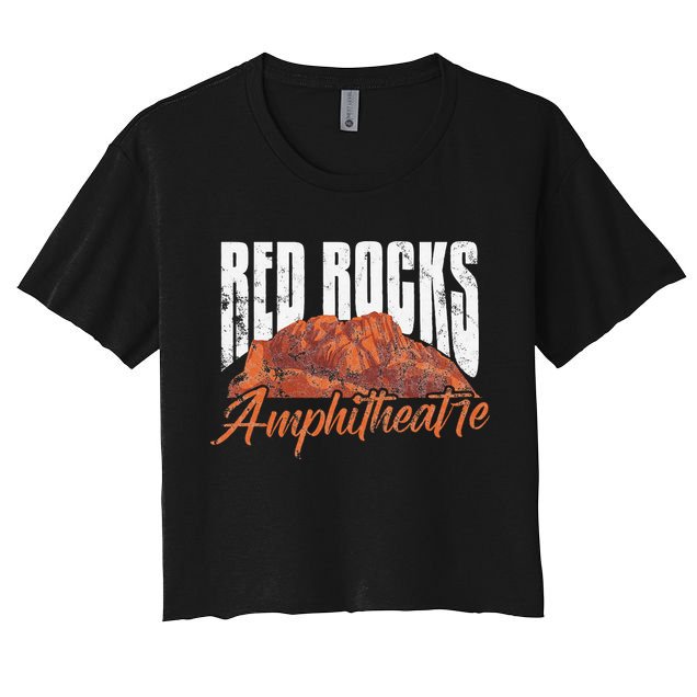 Red Rocks Amphitheatre Morrison Colorado Concerts Distressed Crop Top