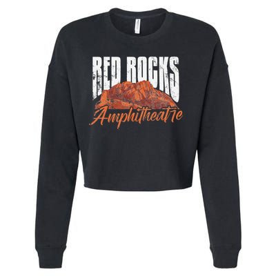 Red Rocks Amphitheatre Morrison Colorado Concerts Distressed Cropped Pullover Crew