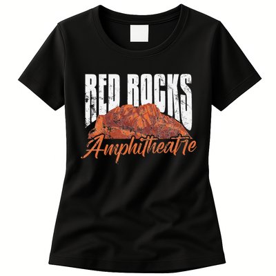 Red Rocks Amphitheatre Morrison Colorado Concerts Distressed Womens T-Shirt