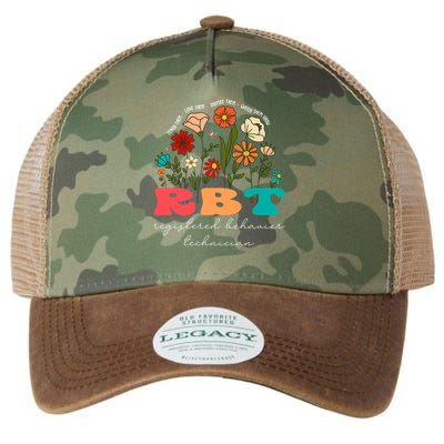 retro rbt applied behavior analysis wildflowers aba therapy gift Legacy Tie Dye Trucker Hat