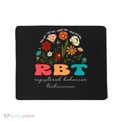 retro rbt applied behavior analysis wildflowers aba therapy gift Mousepad