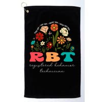 retro rbt applied behavior analysis wildflowers aba therapy gift Golf Towel