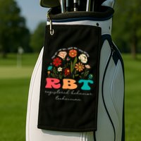 retro rbt applied behavior analysis wildflowers aba therapy gift Golf Towel