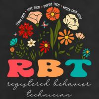 retro rbt applied behavior analysis wildflowers aba therapy gift Golf Towel