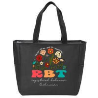 retro rbt applied behavior analysis wildflowers aba therapy gift Zip Tote Bag