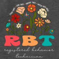 retro rbt applied behavior analysis wildflowers aba therapy gift Vector Backpack