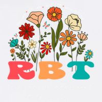 retro rbt applied behavior analysis wildflowers aba therapy gift Garment-Dyed Sweatshirt