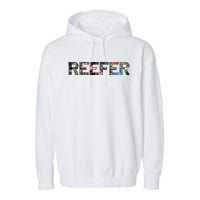 Reefer Reef Aquarium Coral Fish Tank Aquarist Garment-Dyed Fleece Hoodie