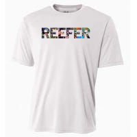 Reefer Reef Aquarium Coral Fish Tank Aquarist Cooling Performance Crew T-Shirt