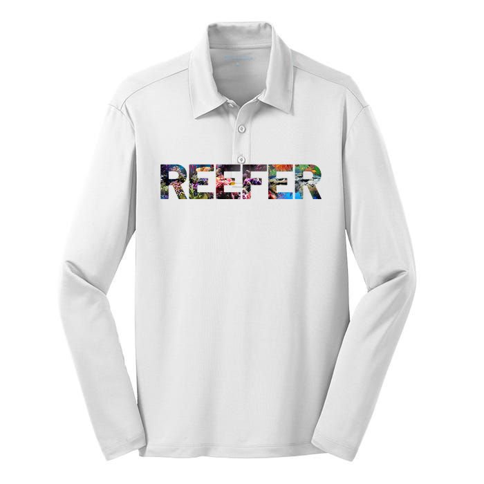 Reefer Reef Aquarium Coral Fish Tank Aquarist Silk Touch Performance Long Sleeve Polo