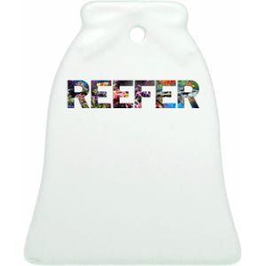 Reefer Reef Aquarium Coral Fish Tank Aquarist Ceramic Bell Ornament