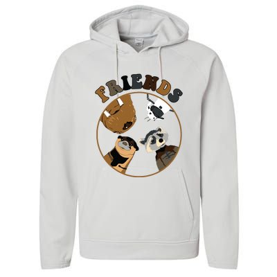 Rocket Raccoon And Friends Performance Fleece Hoodie