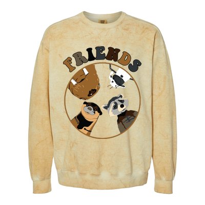 Rocket Raccoon And Friends Colorblast Crewneck Sweatshirt