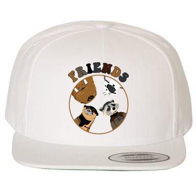 Rocket Raccoon And Friends Wool Snapback Cap