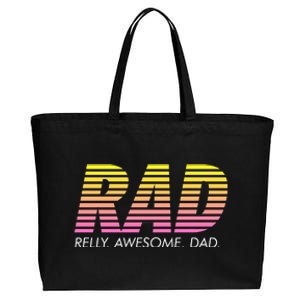 RAD Really Awesome Dad Fathers Day Cotton Canvas Jumbo Tote