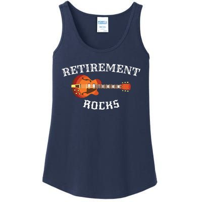 Retirement Rocks Acoustic Guitar Old Rockers Gift Ladies Essential Tank