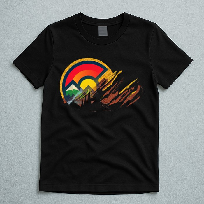Red Rocks Amphitheater Colorado State Flag T-Shirt