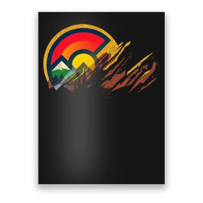 Red Rocks Amphitheater Colorado State Flag Poster