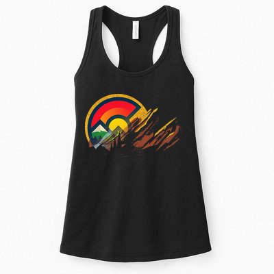 Red Rocks Amphitheater Colorado State Flag Womens Tank Top