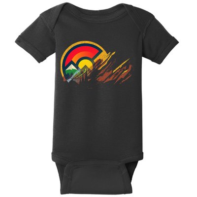 Red Rocks Amphitheater Colorado State Flag Baby Bodysuit