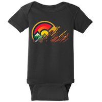 Red Rocks Amphitheater Colorado State Flag Baby Bodysuit