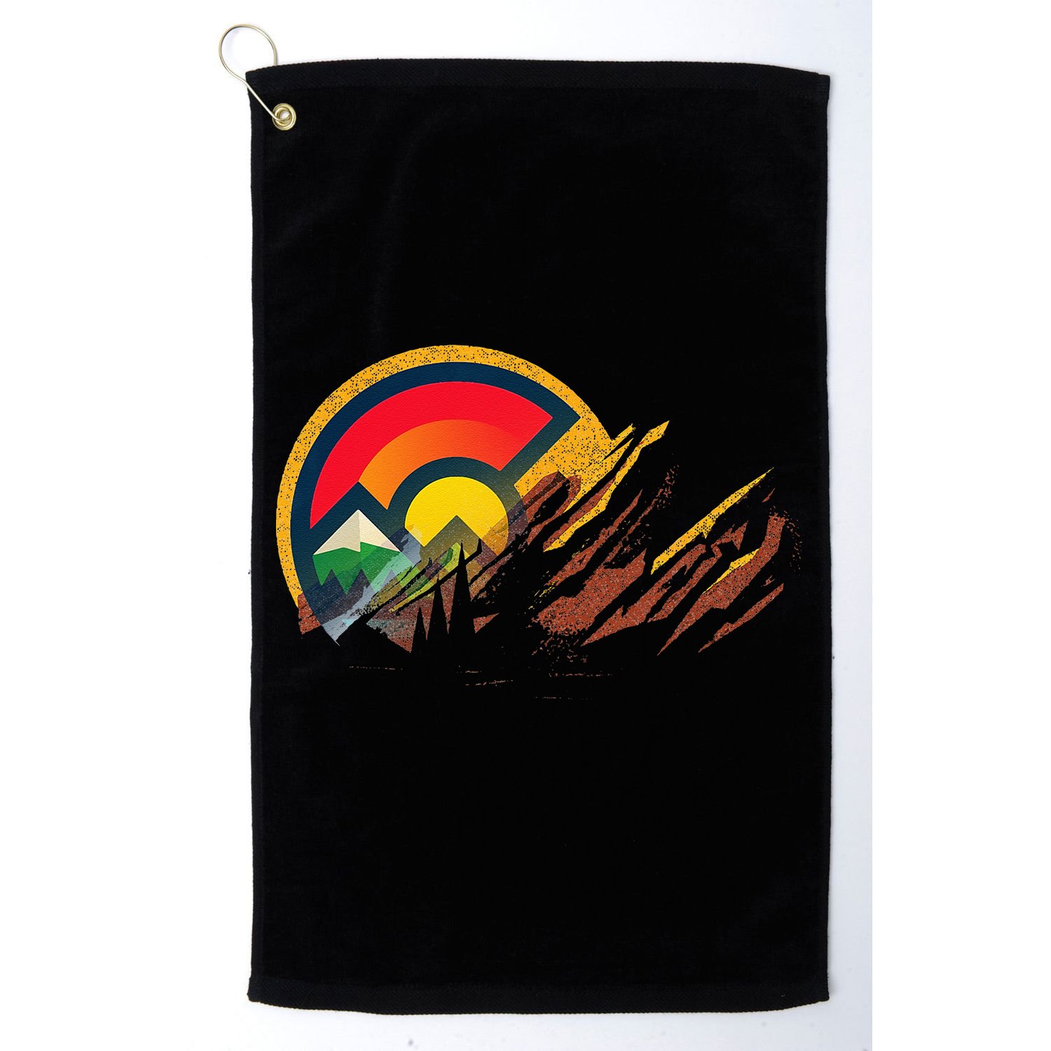 Red Rocks Amphitheater Colorado State Flag Golf Towel