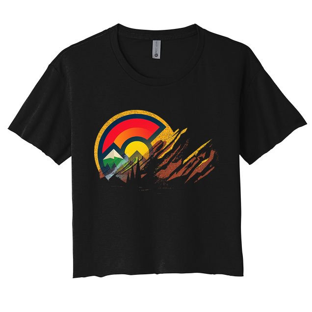 Red Rocks Amphitheater Colorado State Flag Crop Top