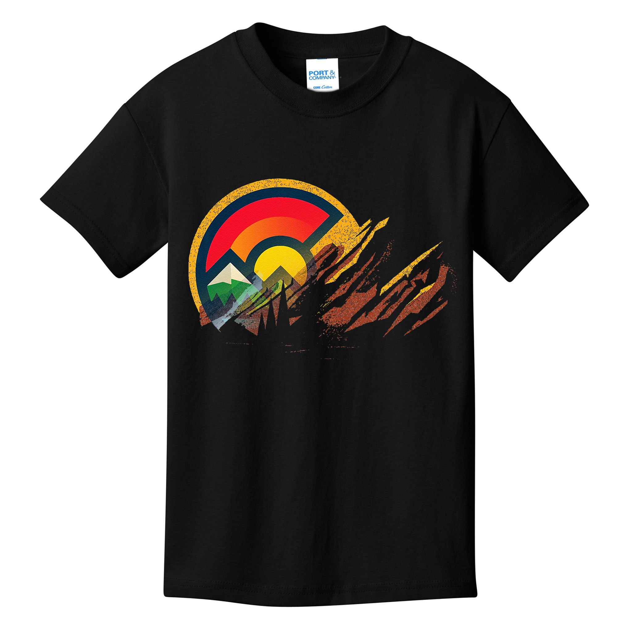Red Rocks Amphitheater Colorado State Flag Kids T-Shirt