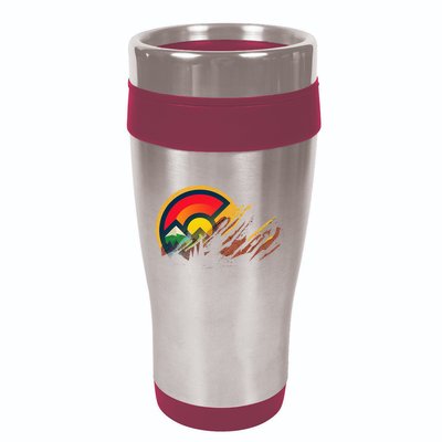 Red Rocks Amphitheater Colorado State Flag 16oz Travel Tumbler