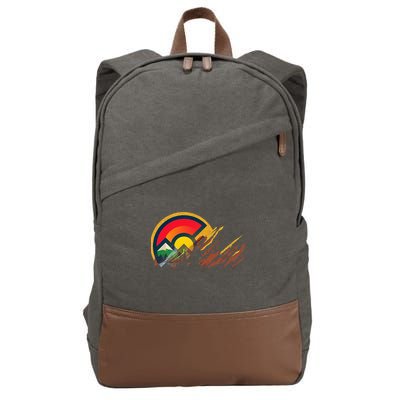 Red Rocks Amphitheater Colorado State Flag Cotton Canvas Backpack