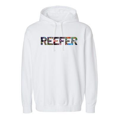 Reefer Reef Aquarium Coral Fish Tank Aquarist Garment-Dyed Fleece Hoodie