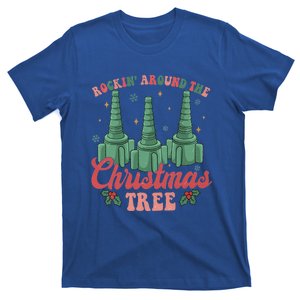 Retro Rockin Around The Christmas Tree Respiratory Therapist Meaningful Gift T-Shirt