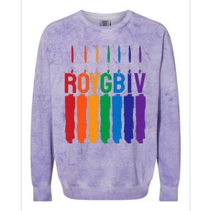 Rainbow Roygbiv Artist Costume Art Teacher Colorblast Crewneck Sweatshirt