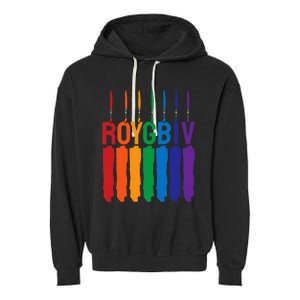 Rainbow Roygbiv Artist Costume Art Teacher Garment-Dyed Fleece Hoodie