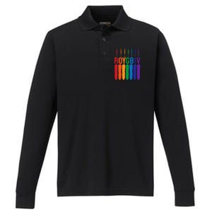 Rainbow Roygbiv Artist Costume Art Teacher Performance Long Sleeve Polo