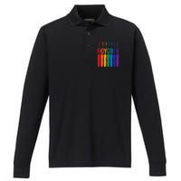 Rainbow Roygbiv Artist Costume Art Teacher Performance Long Sleeve Polo