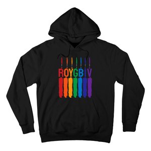 Rainbow Roygbiv Artist Costume Art Teacher Hoodie