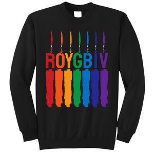 Rainbow Roygbiv Artist Costume Art Teacher Sweatshirt