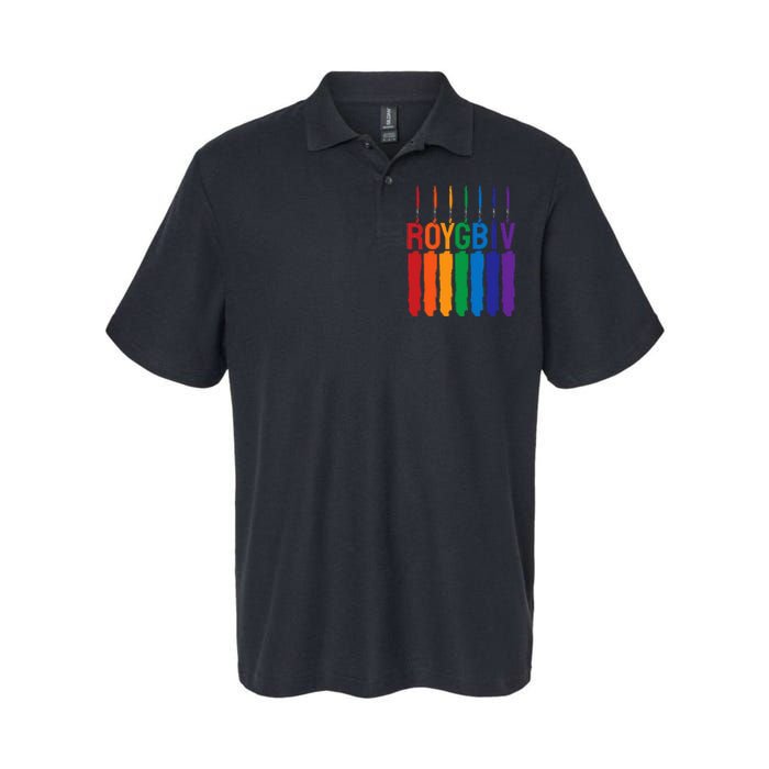 Rainbow Roygbiv Artist Costume Art Teacher Softstyle Adult Sport Polo