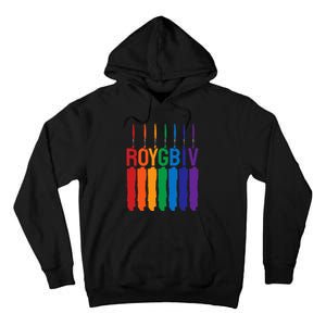 Rainbow Roygbiv Artist Costume Art Teacher Tall Hoodie