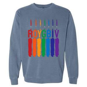 Rainbow Roygbiv Artist Costume Art Teacher Garment-Dyed Sweatshirt