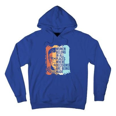 Rbg Ruth Bader Ginsburg Feminist Political Gift Tall Hoodie