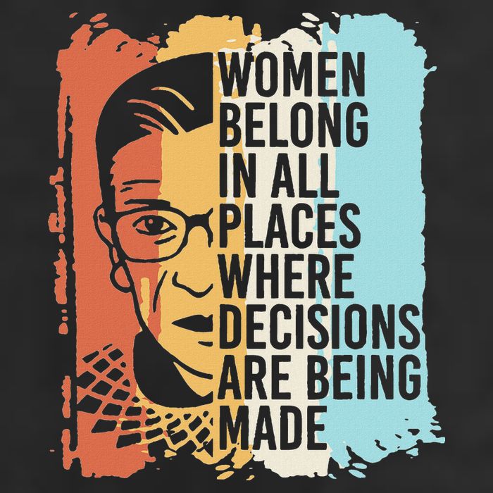 Rbg Ruth Bader Ginsburg Feminist Political Gift 7 Panel Mesh Trucker Snapback Hat