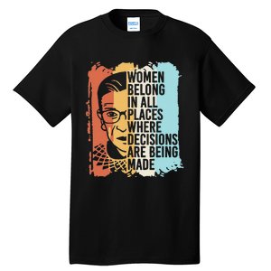 Rbg Ruth Bader Ginsburg Feminist Political Gift Tall T-Shirt