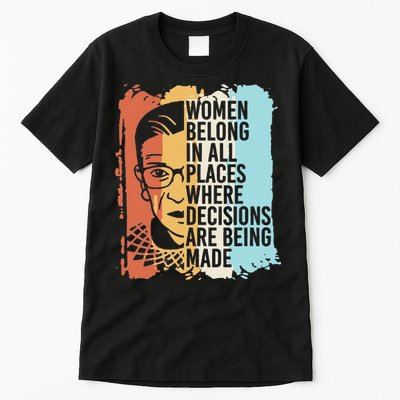 Rbg Ruth Bader Ginsburg Feminist Political Gift Tall T-Shirt